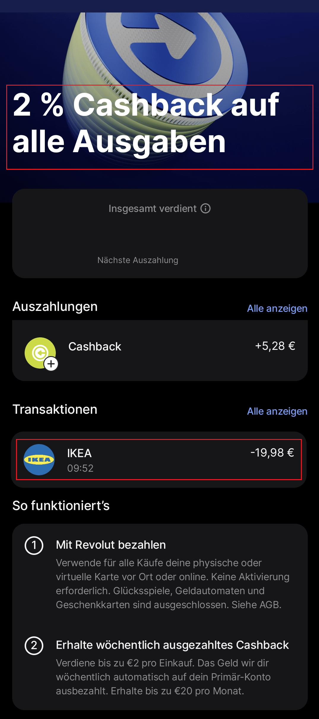 Ikea Revolut Zahlung Restbetrag