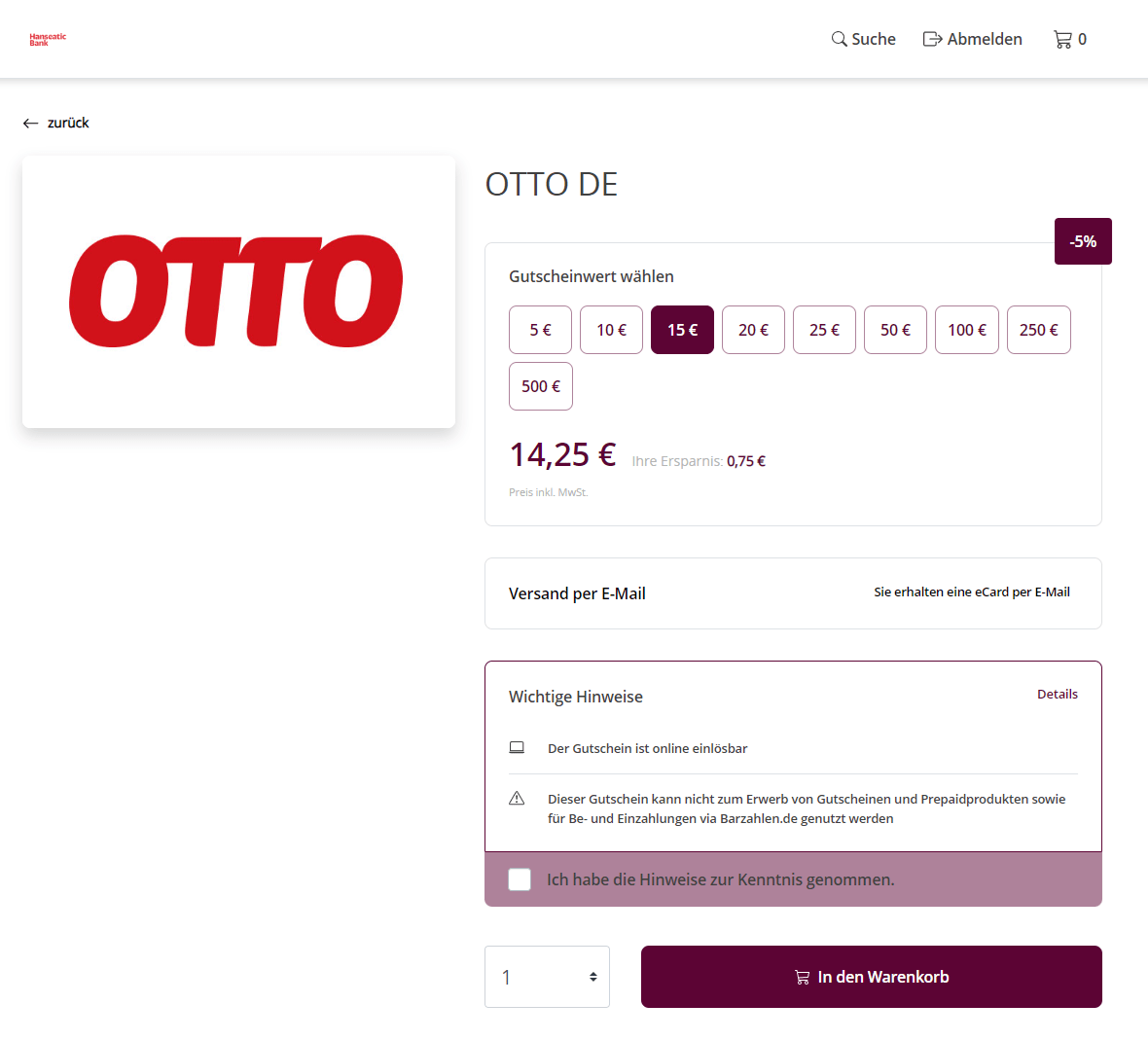 OTTO Coupon mit Rabatt